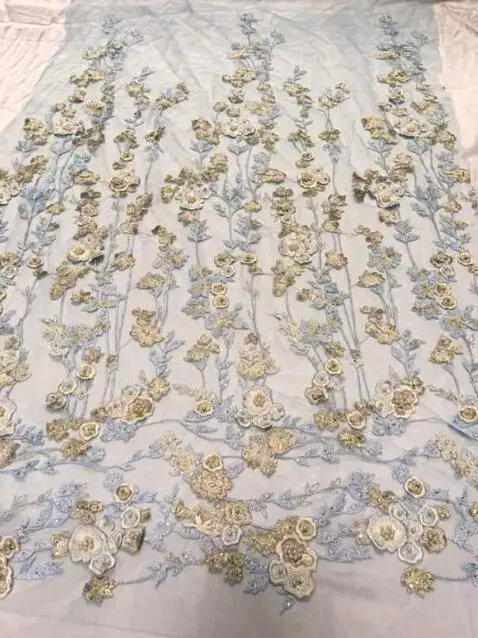 Роскошный 3d цветок африканская сетка кружева текстиль изящный французский Тюль