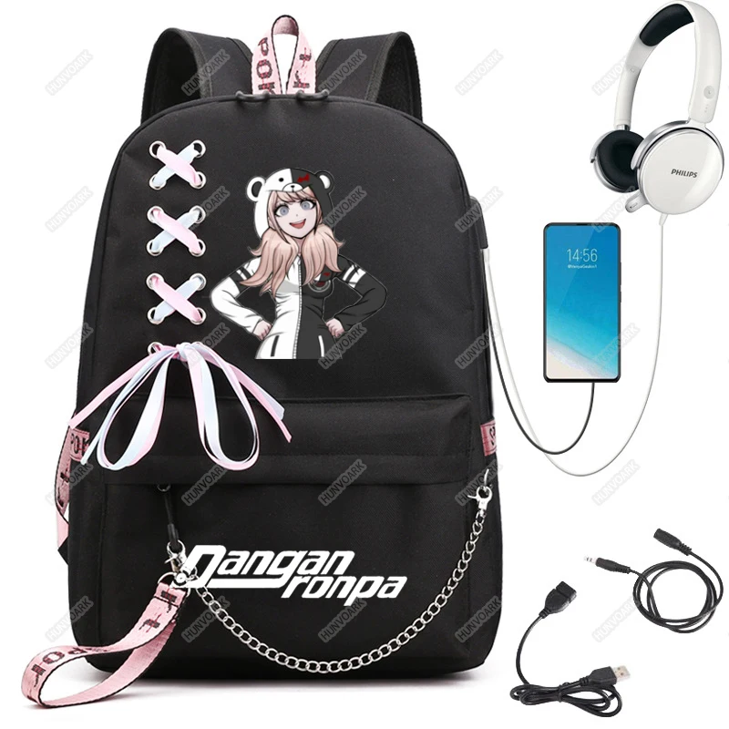 Детский Школьный рюкзак Danganronpa Monokuma Новый Повседневный Рюкзак для подростков