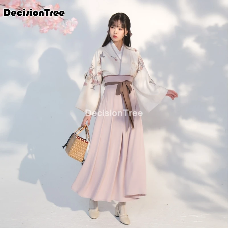 

2023 cotton women full sleeve japanese kimono yukata korean traditional dress hanbok costume hanbok printing hanfu dress