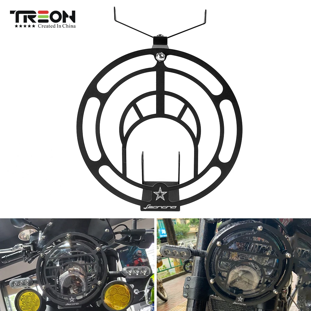 TREON для мотоцикла Benelli Leoncino 500 CNC светодиодная Налобная фара решетка