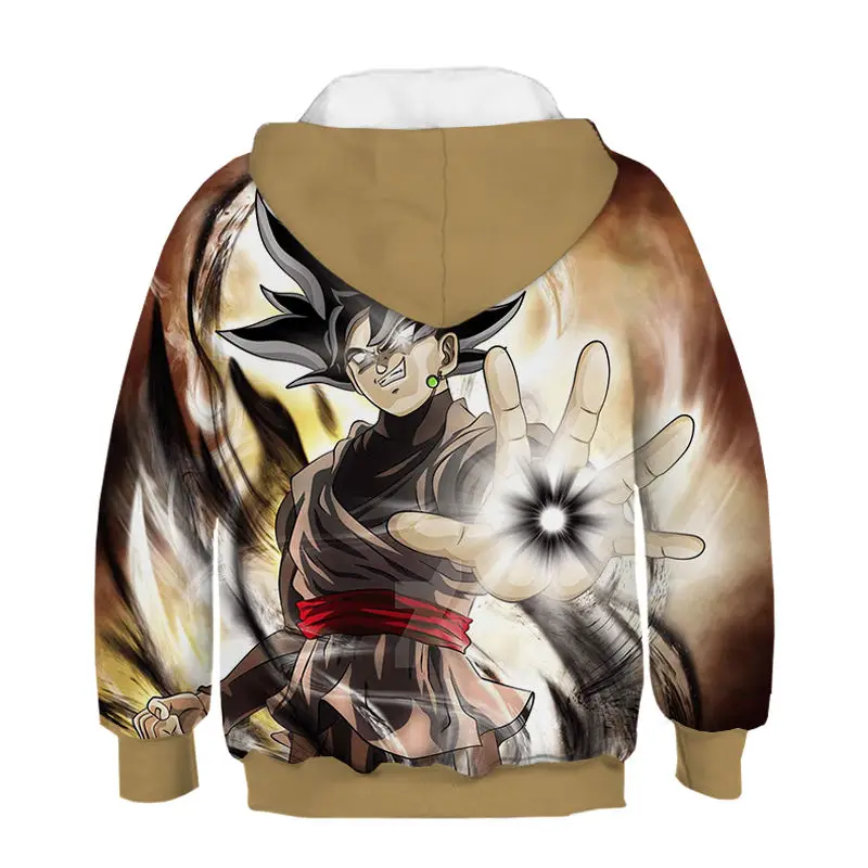 Аниме-Толстовка Dragon Ball Z Сон Гоку Детская толстовка с капюшоном с принтом «3D напечатаны кофты в стиле Харадзюку для детей, для мальчиков и девочек повседневные толстовки с капюшоном; пальто