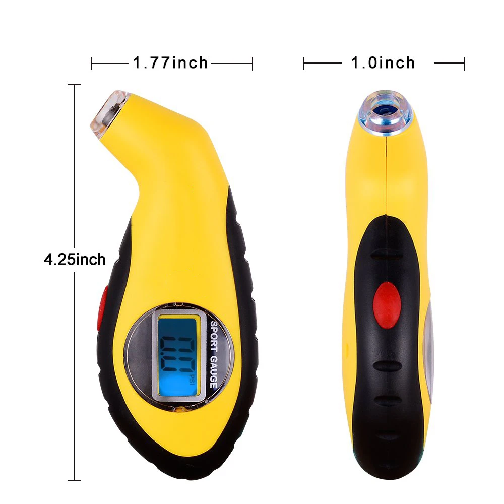 Автомобильный мотоциклетный монитор давления в шинах цифровой датчик 4