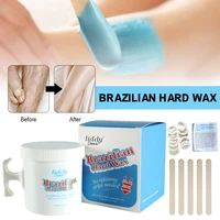 microwave hard wax kit no strip no bean depilatory wax hair removal kit brazilian wax for face arm leg bikini with 5 sticks