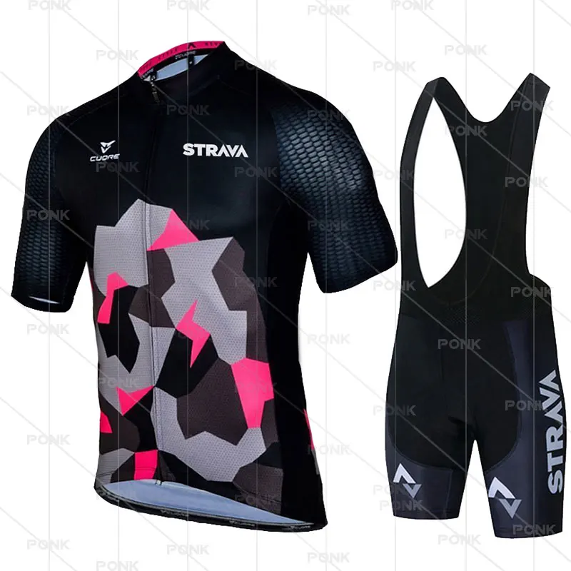 

Костюм STRAVA мужской велосипедный с шортами и нагрудником, комплект из Джерси для велоспорта, костюм для горного велосипеда, гоночная форма, л...