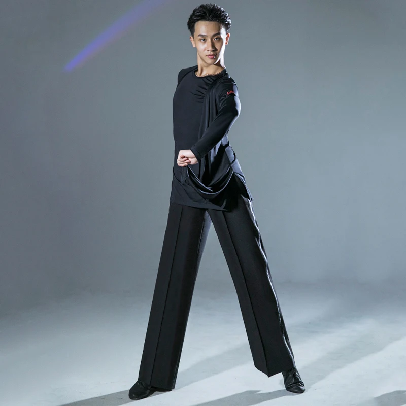 Мужские брюки для латиноамериканских танцев тренировочные костюмы современных