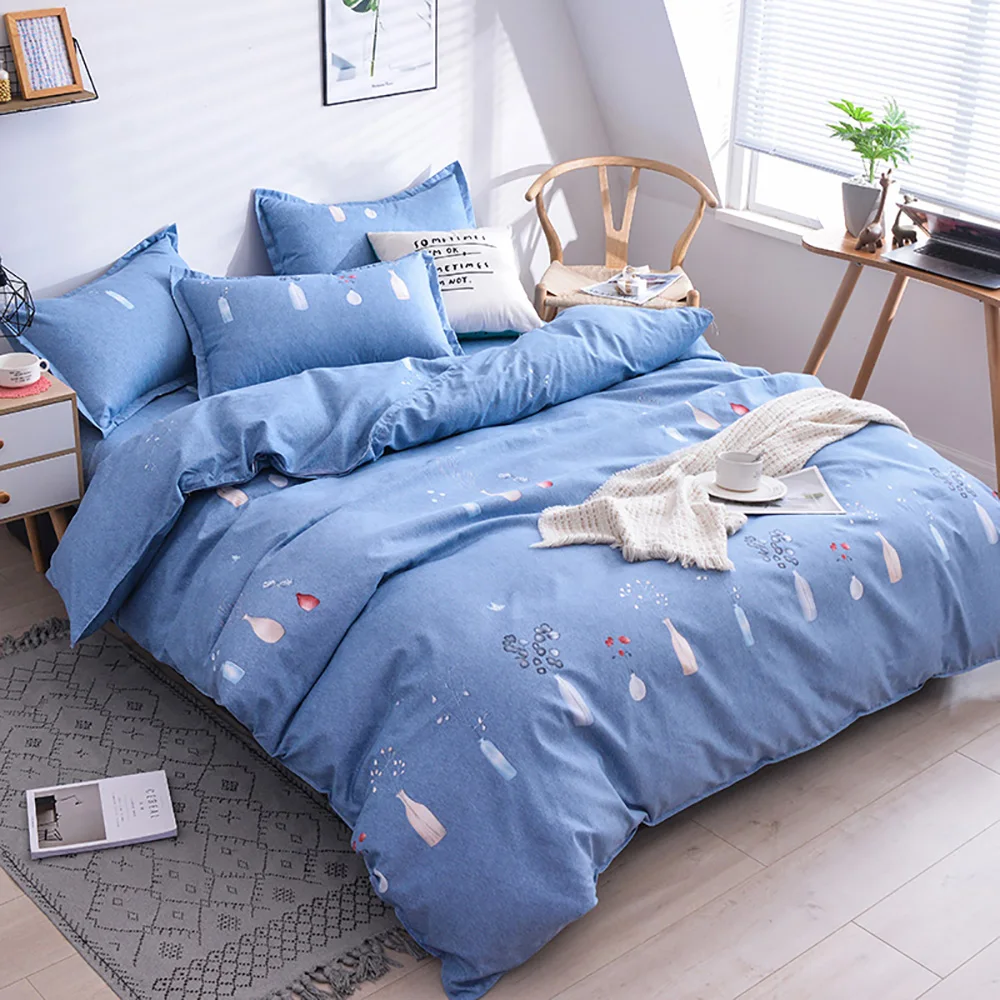 Thumbedding Pine Bedding Set Cartoon Mountain Innovation King Size Duvet Cover Blue Queen Full Twin Single Unique Design Bed | Дом и сад