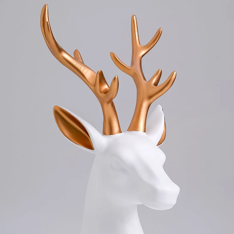 Украшение с головой оленя для прихожей Креативные украшения гостиной ТВ