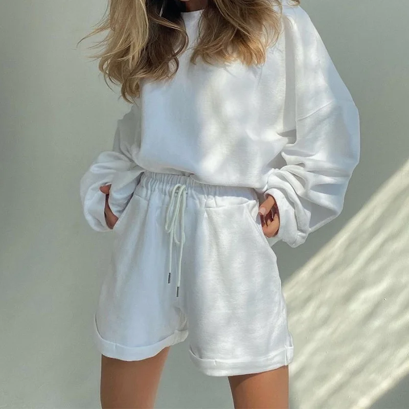 

Summer Tie Dye Sets Women Casual Two Pieces Short Sleeve T Shirts And High Waist Short Pants Solid Outfits Streetwear Tracksuit