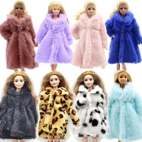 simulation 29cm doll clothes woolen fur coat for barbie doll accessories handmade dress girls toys for children 16 dolls wear