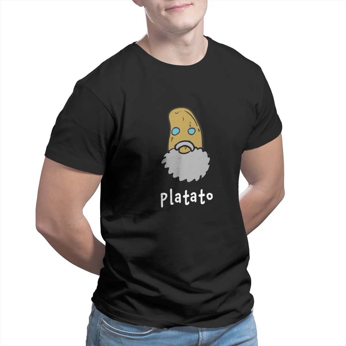 

Philosopher Plato T-Shirt Fashion Funny Cute Anime Tops Men Clothing 12522