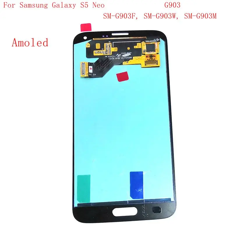 Amoled для samsung Galaxy S5 Neo G903 G903F ЖК-экран дигитайзер Сенсорное стекло Полный