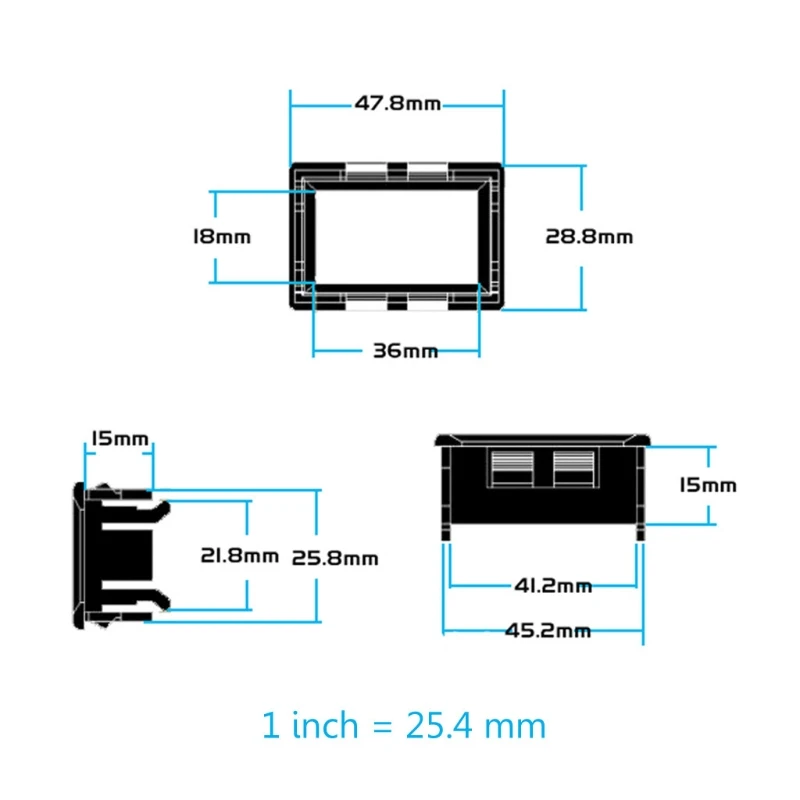 

DC 0-50.000mA(50mA) Digital Ammeter 5-digits bit Current Meter Panel Guage 0.36" G32C
