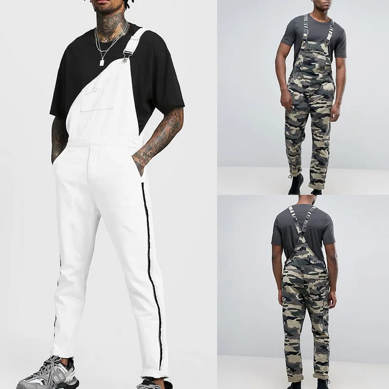Мужской модный камуфляжный комбинезон мужской ретро-комбинезон повседневный