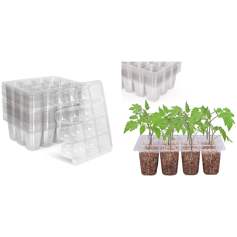 

12 Hole Seedling Tray, Transparent Seed Tray, Germination Kit, Seedling Pot, Seedling Tray, Fleshy Seeding Pot