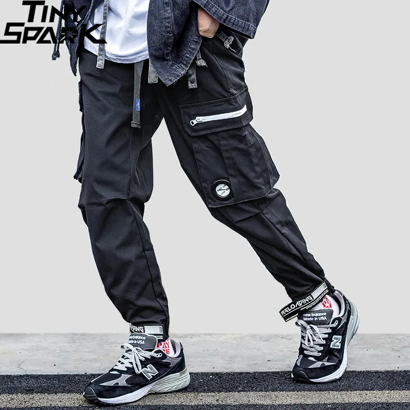 Хип уличная одежда длиной до бедер брюки карго мужские Харадзюку джоггеры