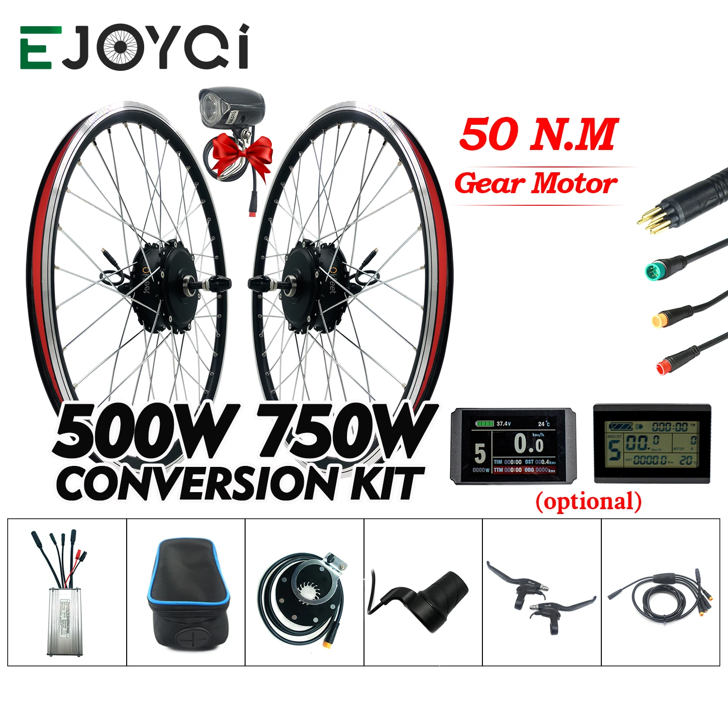 

eBike Coversion Kit 36V 48V 500W 750W KT LCD8H Cassette Geared Hub Motor Wheel Electric Bike Bicycle Conversion Kit