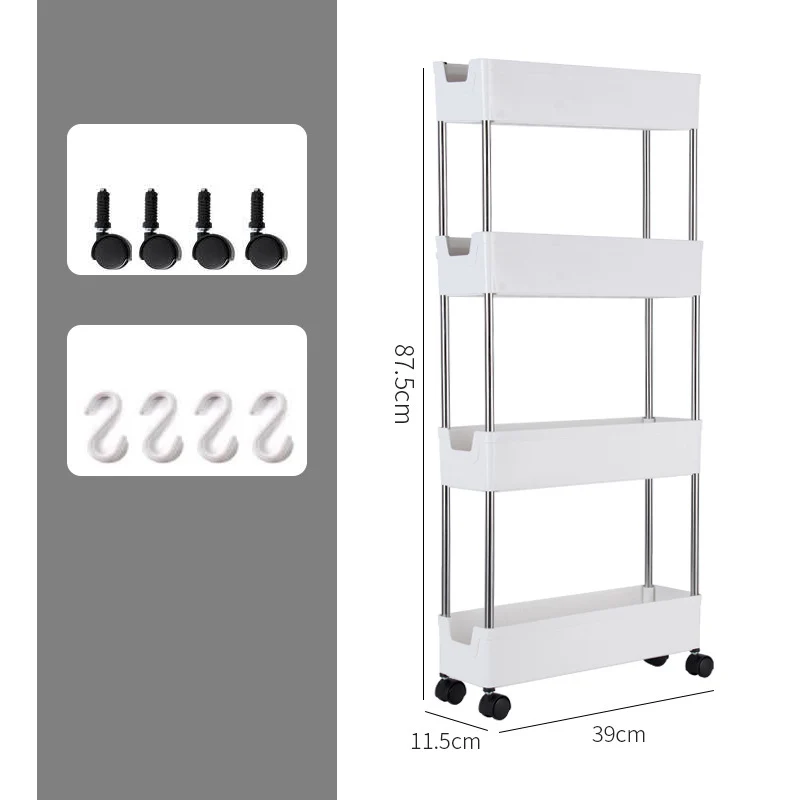 

2/3/4 уровневая подвижная кухонная стойка для ванной комнаты, металлическая вращающаяся тележка, корзина с колесами