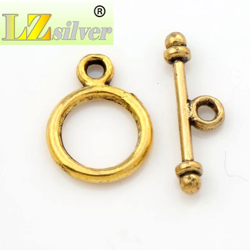 Smooth Zinc Alloy Toggle Clasp Tibetan Silver Jewelry Findings Fit Bracelets L828 300sets 9.2x12.2mm