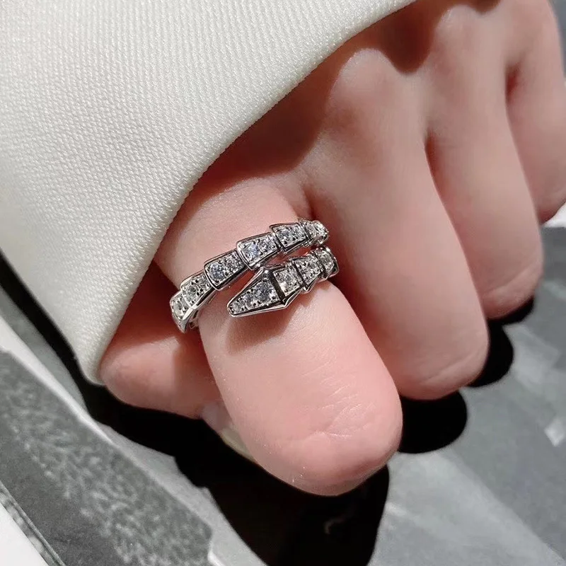 

Snake ring men and women snake-shaped opening ring trendy fashion light luxury ins wind jewelry for girlfriend gifts