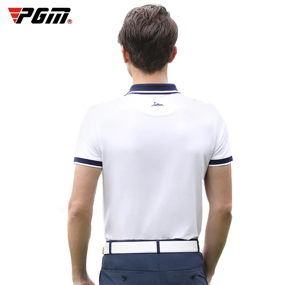 Футболка PGM мужская с вышивкой хлопковая дышащая быстросохнущая рубашка для