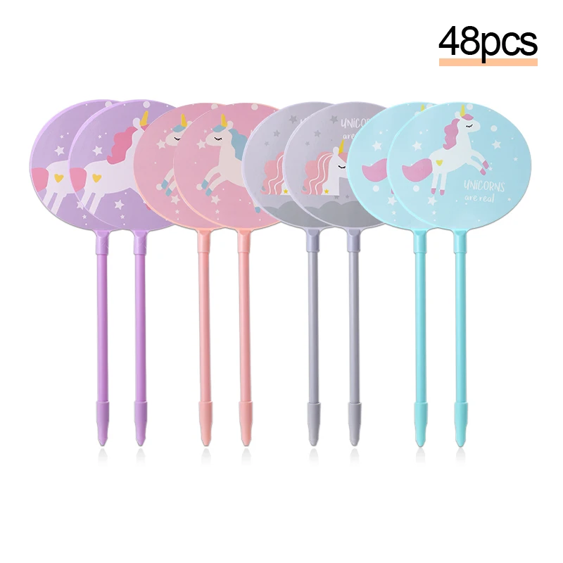 48 шт./компл. Фантастическая Милая гелевая ручка с единорогом каваи кошка утка