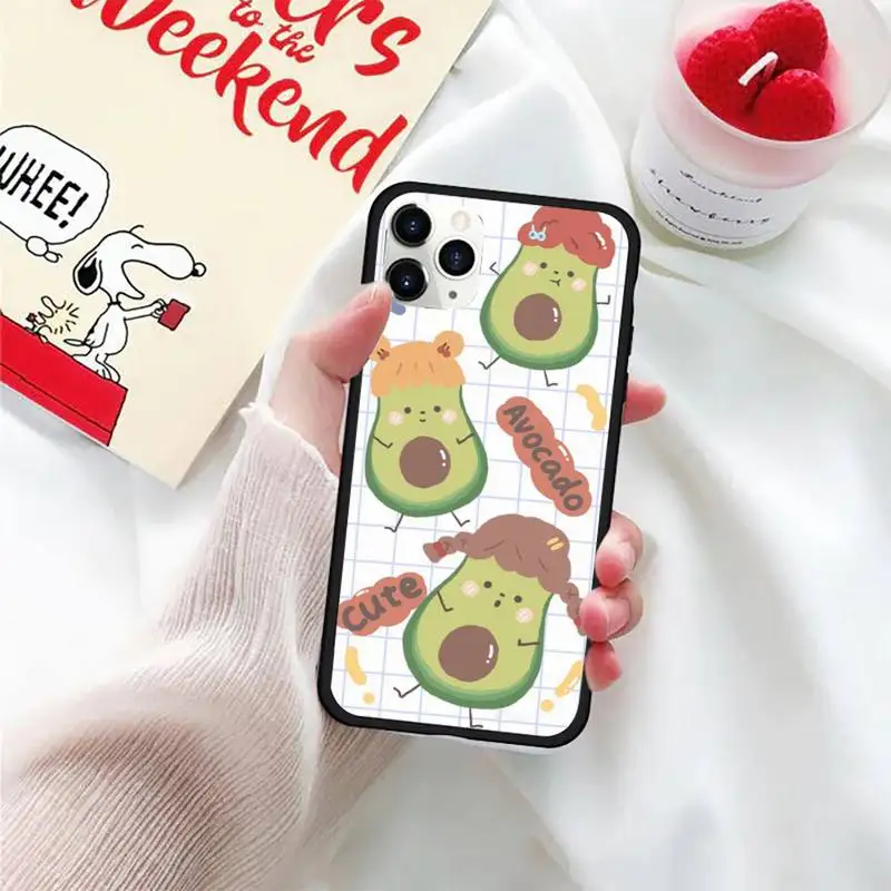 

Avocado Soft Phone Case For iphone 5S 6S 7 8 11 12 XR XS SE Plus Pro ProMax Cover Fundas Coque