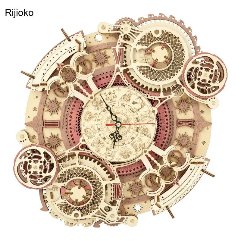 

Zodiac Wall Clock 3D Wooden Puzzle Model Building Gifts