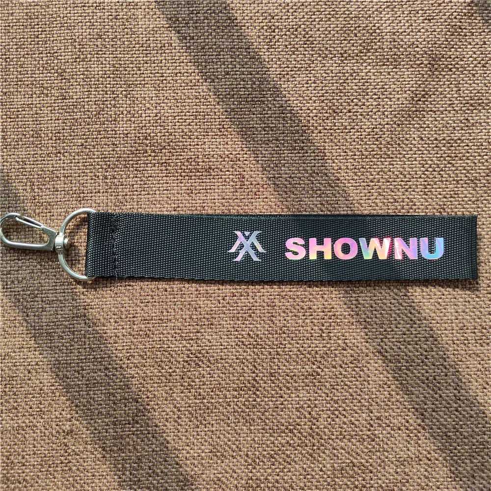 1 шт. лазерный ослепительный брелок Kpop Monsta X lanyard для ключей подвесная Пряжка новое