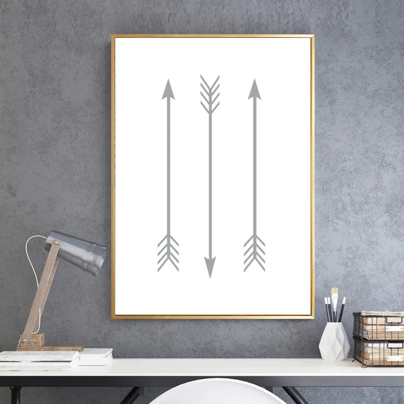 Детская мультфильм серые стрелки Холст Живопись Абстрактные Художественные