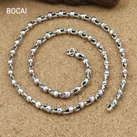 new arrival skull with silver chain 100 925 sterling silver man necklace pendant for women and men fine jewelry