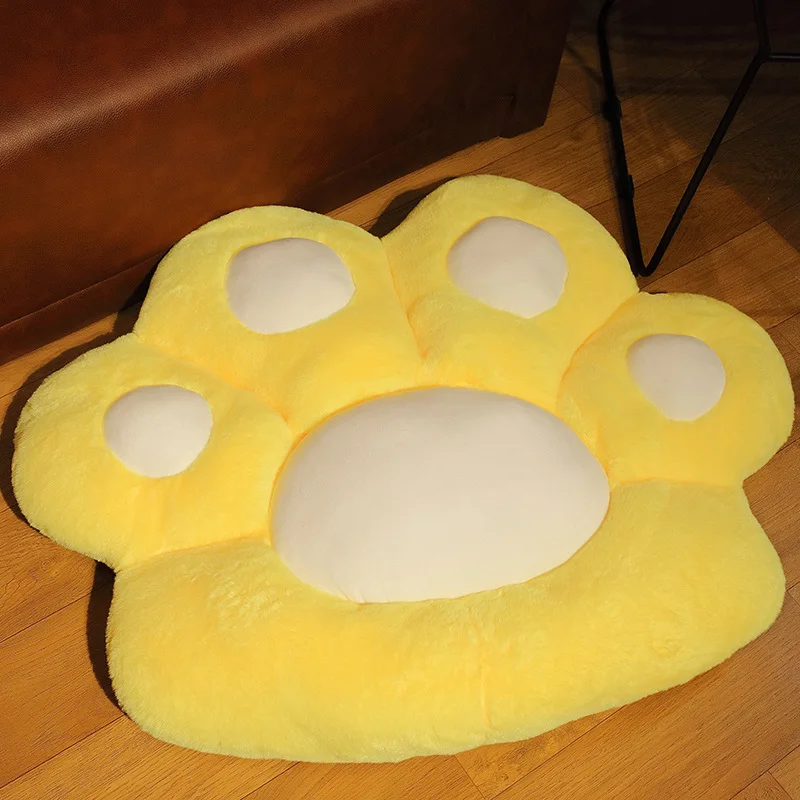 

2 Sizes Cat Bear Paw Plush Seat Cushion Indoor Floor Stuffed Sofa Colorful Animal Decor Pillow for Children Grownups Gift