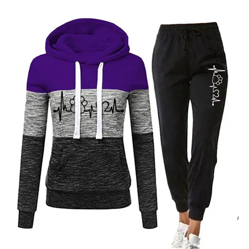 

Tracksuit For Women 2021 Casual Tracksuit Women Two Piece Set Suit Female Hoodies and Pants Outfits Women's Clothing Autumn