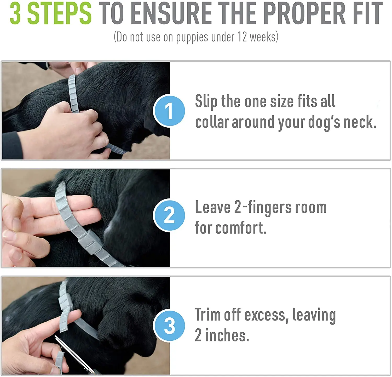 Ошейник для блох и клещей собак регулируемый ошейник 8-месячной защиты с