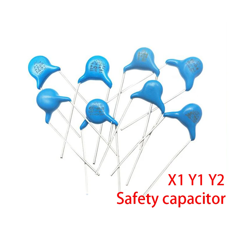 20 шт. предохранительный конденсатор X1: 400 В Y1: Y2: 250 470PF 1NF 2.2NF 3.3NF 4.7NF 10NF|Конденсаторы|