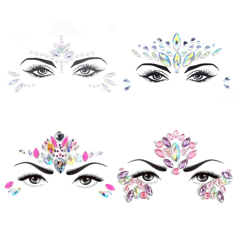 Украшения для лица ручной работы наклейка декора лба глаз бровей клейкая