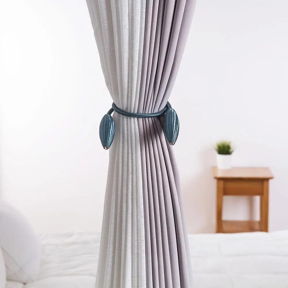 Шторы с декоративной металлической пряжкой и простой ремень Европейский Стиль