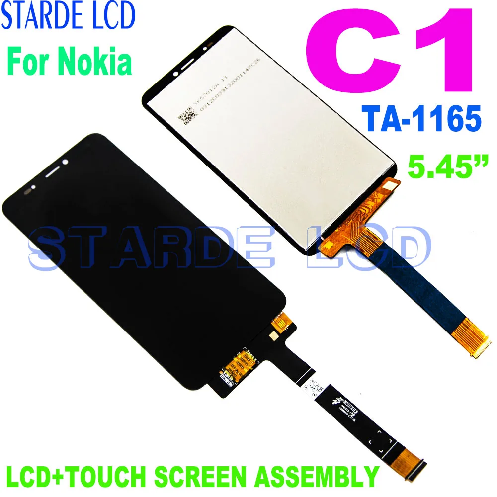 

Original For Nokia C1 LCD Display Touch Screen Digitizer Assembly Replacement Part for Nokia C1 TA-1165 lcd screen Display touch
