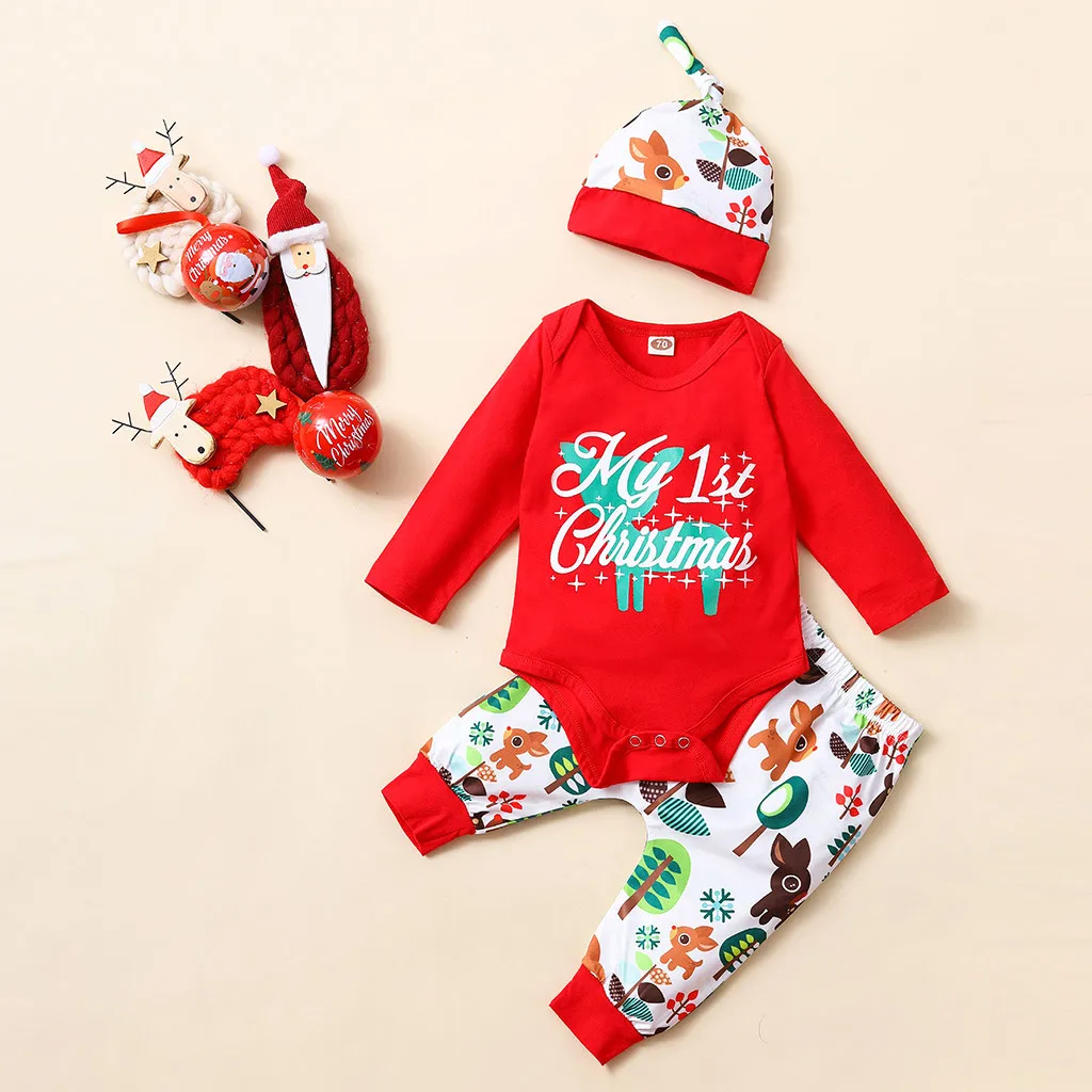 

Baby Clothes Newborn Infant Baby Boys Letter Romper Bodysuit Pants Hat Outfit O-neck Ropa Bebe Clothes Set комплек одежд