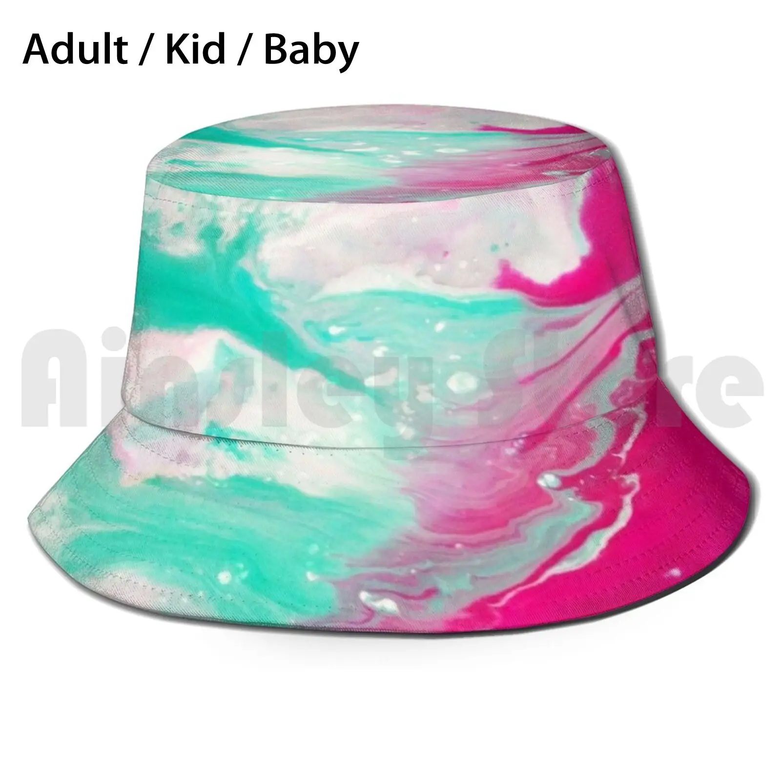 

White And Pink Print Sun Hat Foldable UV Protection Colorful Colors Contemporary Creative Creativity Glowing