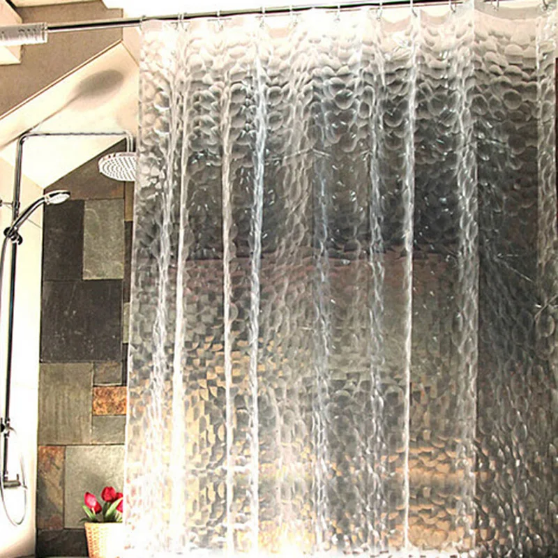 

NEW NEW Waterproof 3D Shower Curtain With 12 Hooks Bathing Sheer For Home Decoration Bathroom Accessaries 180X180cm 180X200cm