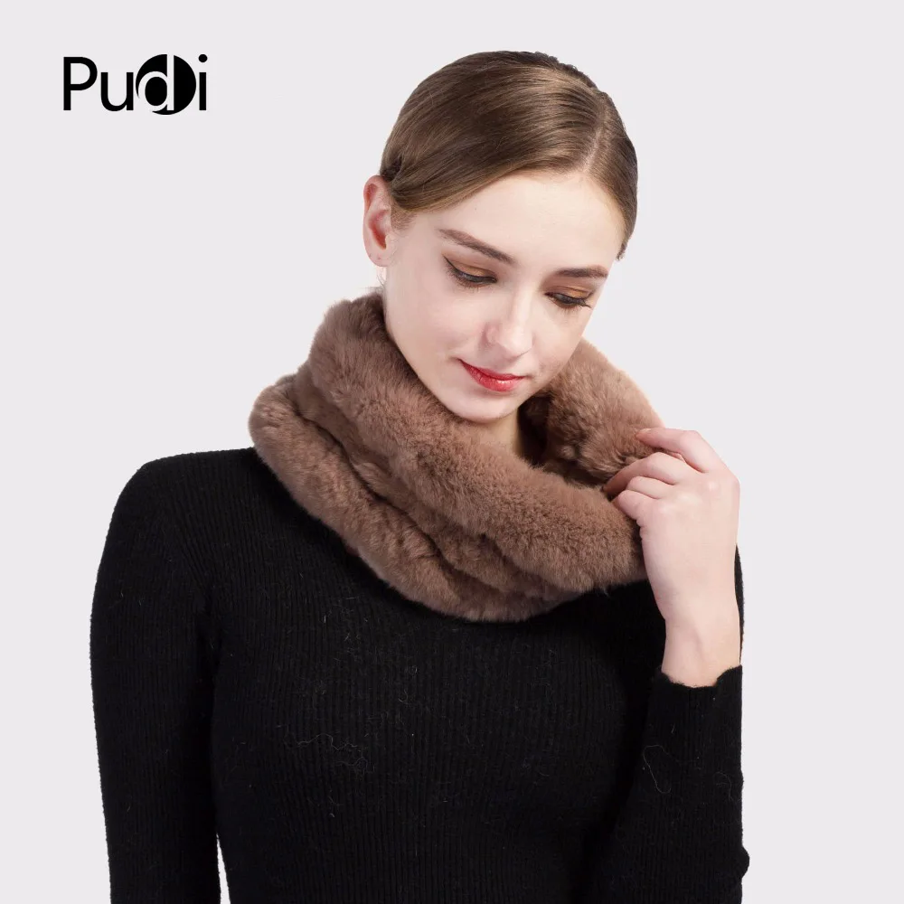 

Aorice SF713 2020 Winter Girls' Real Rabbit Fur New Brand Women's Rex Rabbit Fur Scarf Scarves Muffler Neckerchief