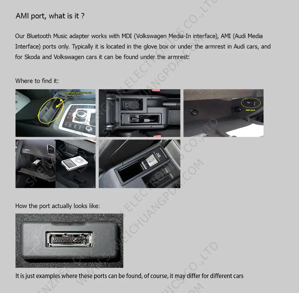 Chipset elink Media Inerface MMI Bluetooth CSR USB зарядное устройство для вспышки MP3 музыкальный