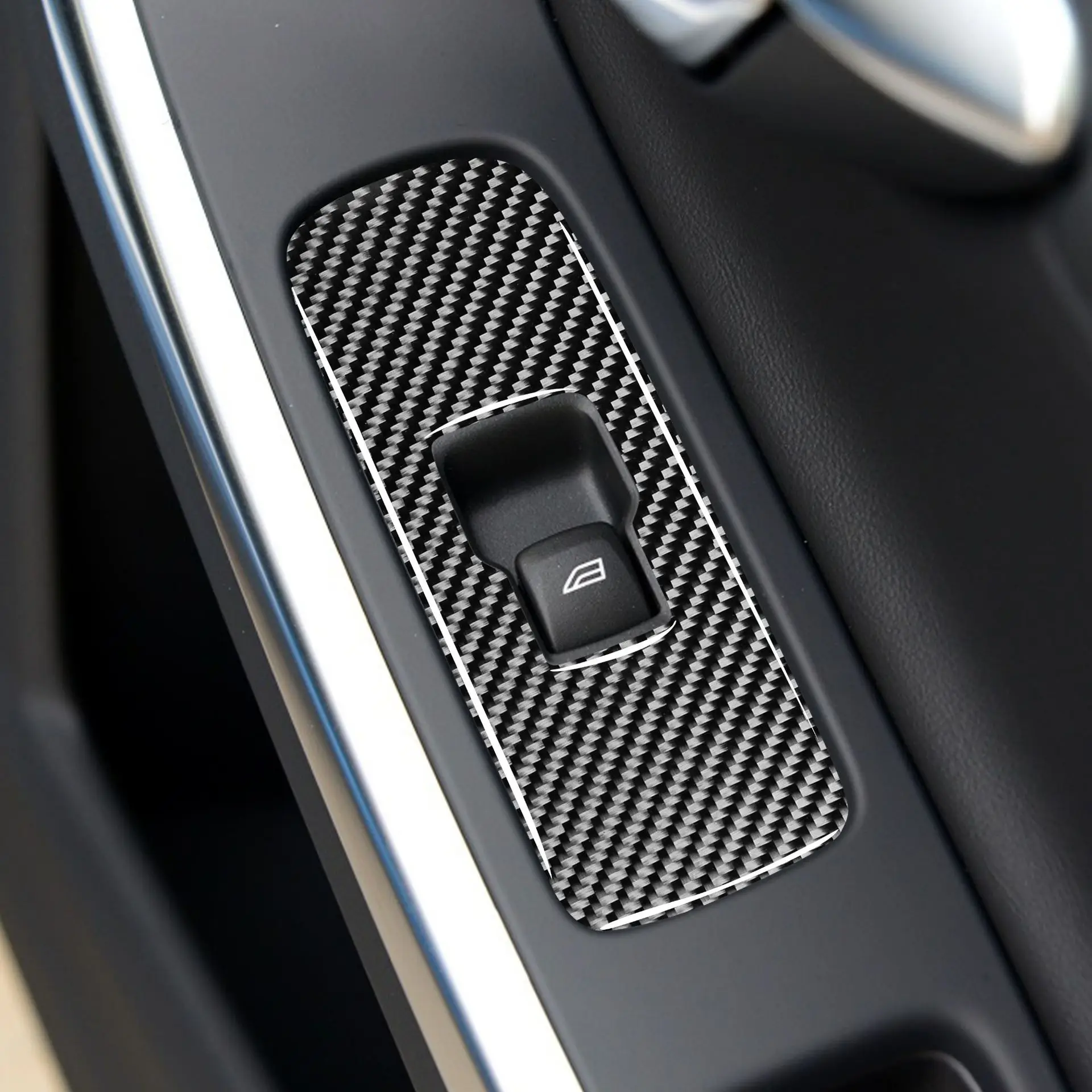 

Genuine Carbon Fiber For Volvo V60 2010-2017 S60 2010-2018 Car Window Lift Panel Frame Cover Trim Car Styling