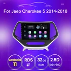 Головное устройство GPS для Jeep Cherokee 5 KL 2014, 2015, 2016, 2017, 2018, Авторадио, GPS-навигация, управление рулевым колесом Wi-Fi, BT