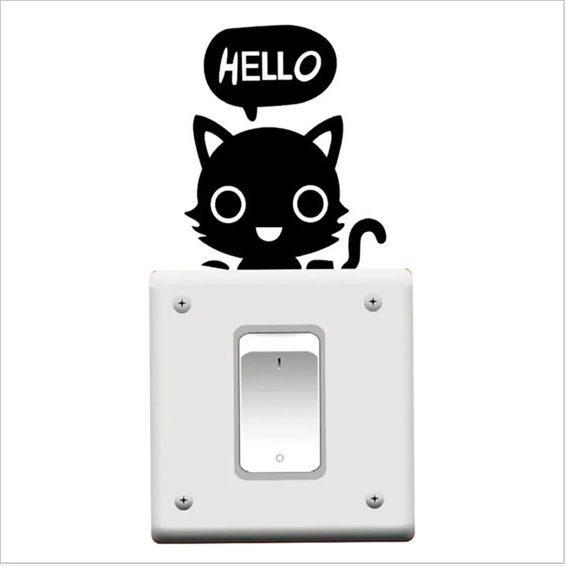1 шт домашний декор переключатель наклейки мультфильм милый детский гостиная