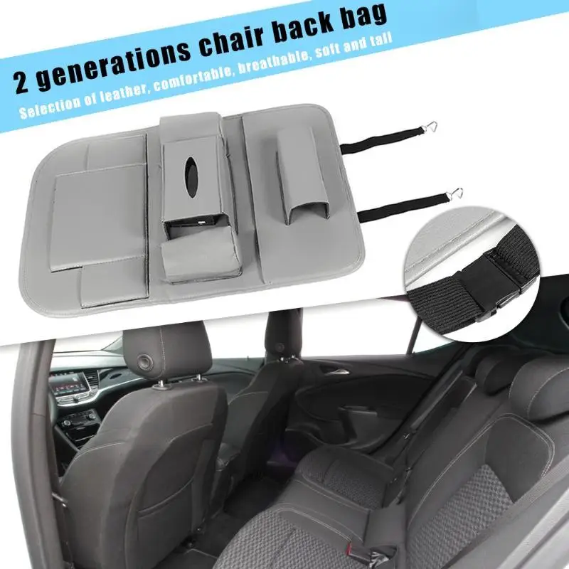 

Universal Car Seat Back Storage Bag PU Leather Multi-pocket Organizer Holder Bag Comfortable Breathable Soft and Elastic