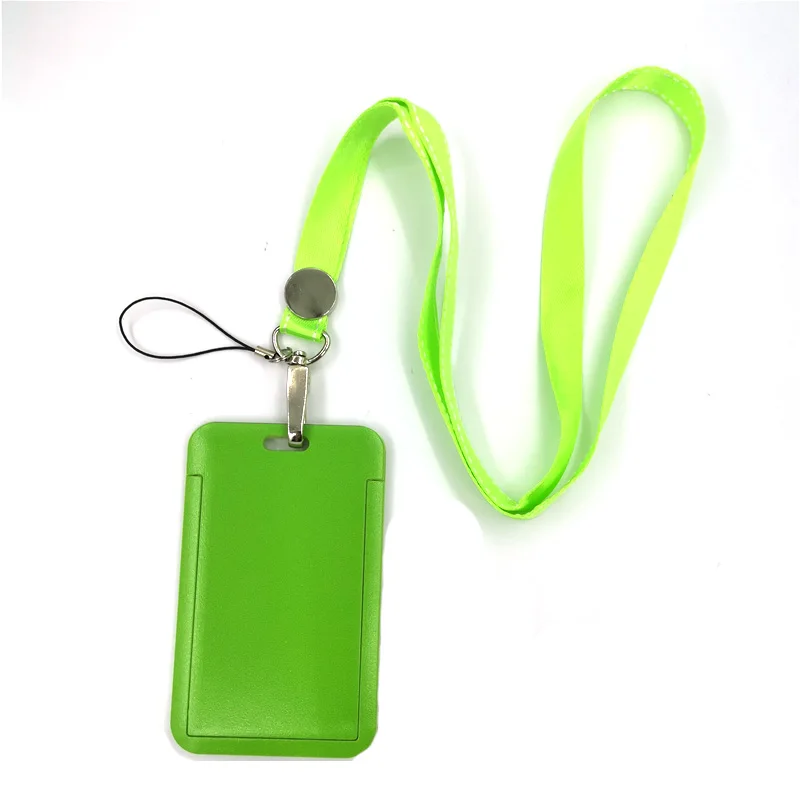 Зеленый цвет творческих шнурки держатель для карт студентов с завязками на шее