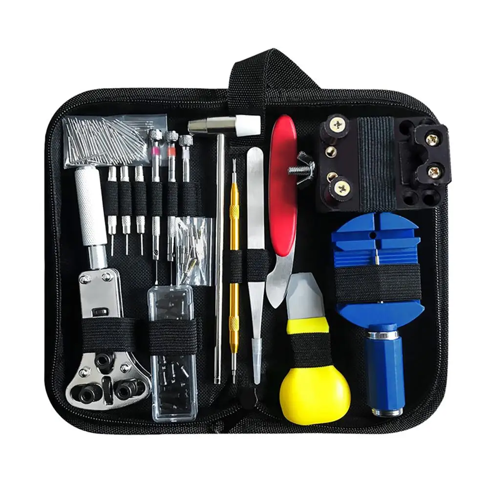 147pcs/set Repair Tools Watch Band Bracelet Remover Case Opener Back Remover Watchmaker Repair Kits with Hoist Cover Pry watch bezel inserts watch tools watch back watchmaker press repair tools kit watches case crystal glass press tools set