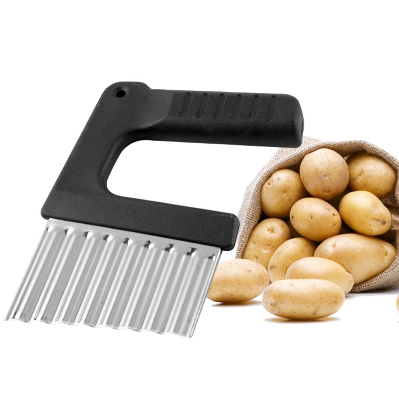 Волнистый измельчитель из нержавеющей стали картофеля фри резак слайсер