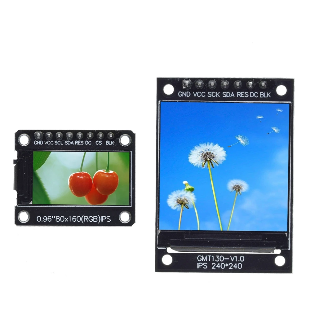 GREAT IT TFT дисплей 0 96/1 3 дюйма IPS 7P SPI HD 65K полноцветный ЖК модуль ST7735 Drive IC 80*160 (не OLED)